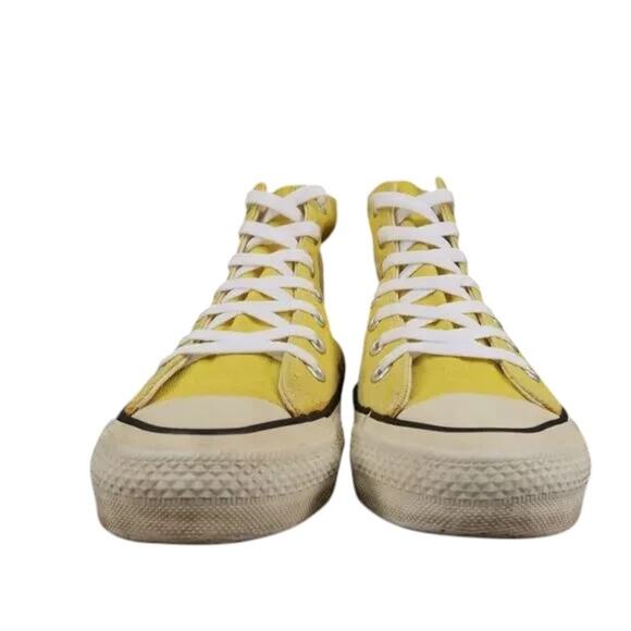 Converse USA Shoes Mens 5.5 Sneakers Chuck Taylor All Star Yellow Hi Top 80s 90s - Picture 2 of 15